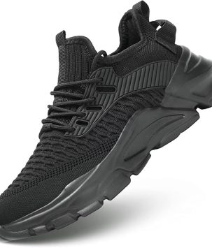 Men's Running Shoes, Non Slip, Breathable, Lightweight Fashion Sneakers, Slip Resistant Athletic Sports Walking Gym Work Shoes